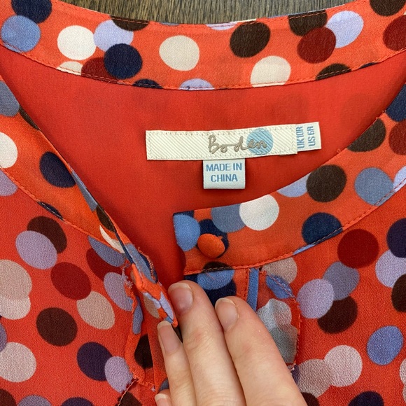 Boden pink polka dot summer tea dress - Picture 4 of 11